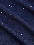 Elegant Sheath Square Neckline Navy Blue Chiffon Ruffles Prom Dresses Formal Dress HZ1024