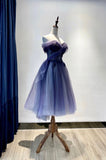 Cute Tulle Lace Short Prom Dress Off the Shoulder Homecoming Dress HZ1024