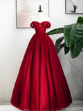 A-Line Sweetheart Neck Tulle Royal Blue Long Prom Dress HZ1024