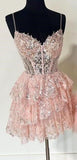 Lace Homecoming Dress Girl Dress Skirt Sweetheart Neckline HOCO Dress HZ1024