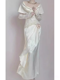 Chic A Line Long Sleeves Lace White Wedding Dresses HZ1024