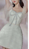 Pretty A line Short Sleeves White Homecoming Dress Short Cocktail Dress HZ1024