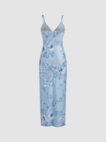 Modest Mermaid Spaghatti Straps Light Blue Prom Dress Long Evening Dresses HZ1024