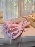 Cute A line Spaghetti Straps Short Pink Homecoming Dresses Cocktail Dress HZ1024