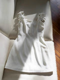 Cute Sheath Spaghetti Straps Short White Homecoming Dresses Cocktail Dress HZ1024