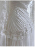 Fairytale A line Strapless White Chiffon Ruffles Homecoming Dress Birthday Dresses HZ1024