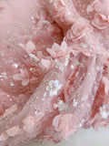 Fairytale A line Spagetti Straps Pink Short Lace Flowers Homecoming Dress Birthday Dresses HZ1024