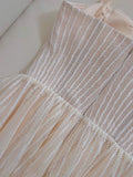 Pretty A Line Spaghetti Straps Lace Prom Dress White Formal Dresses HZ1024