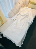 Modest Sheath Scoop Ivory Long Sleeves Prom Dress Formal Dresses HZ1024