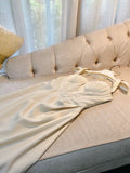 Modest Sheath Straps Halter Ivory Long Prom Dress Formal Dresses HZ1024