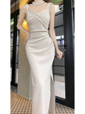 Pretty Sheath Straps Ankle Length Prom Dresses Simple Evening Dress HZ1024