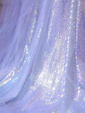 Sexy Mermaid Off The Shoulder Light Lilac Long Prom Dresses Tulle Birthday Outfits HZ1024