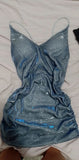 16th Birthday Sheath Blue Sequin Short Homecoming Dresses Mini Party Dress HZ1024