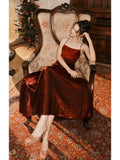 Pretty Mermaid Spaghetti Straps Burgundy Long Prom Dresses Party Evening Dress HZ1024
