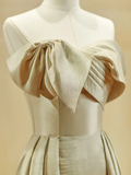 Elegant Simple A Line Satin Long Bridesmaid Dress HZ1024