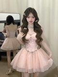 Cute A Line Spaghetti Straps Satin Tulle Short Homecoming Dress 17th Birthday Outfits HZ1024