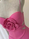 Elegant A Line Straps Pink Birthday Dress Short Homecoming Dresses HZ1024