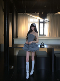 Gray 17th Ball Gown Strapless Satin Short Homecoming Dress Birthday Outfits HZ1024