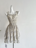 Unique 18th A Line Chiffon Printed Short Homecoming Dress Birthday Outfits HZ1024