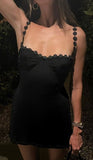 Simple A Line Spaghetti Straps Black Satin Short Homecoming Dress 20th Birthday Outfits HZ1024