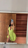 Sexy A Line Halter Satin Short Homecoming Dress 22th Birthday Outfits HZ1024