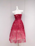 Simple A line Pink Birthday Dress Lace Homecoming Dresses HZ1024