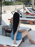 Elegant Sheath Straps Blue 18th Birthday Dress Short Homecoming Dresses HZ1024