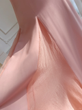 Pretty A Line Spaghetti Straps Satin Chiffon Long Prom Dresses Formal Dress HZ1024