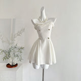 Unique A Line Strapless Satin Short Homecoming Dress 18th Birthday Outfits HZ1024