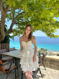 Pretty A Line Spaghetti Straps Tiered Chiffon Short Homecoming Dress 18th Birthday Outfits HZ1024