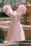 Stunning Short Hoco Dress Corset Homecoming Dress Party Dress Outfits HZ1024