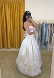 Pretty A Line Spaghetti Straps Stain Lace Long Prom Dresses Formal Dress HZ1024