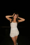 Charming A Line Strapless Lace Short Homecoming Dress 21th Birthday Outfits HZ1024