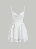 Simple A Line Spaghetti Straps Chiffon Homecoming Dress Birthday Outfits HZ1024
