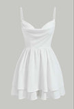 Simple A Line Spaghetti Straps Chiffon Homecoming Dress Birthday Outfits HZ1024