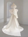 Fairytale Mermaid Off The Shoulder Short Sleeves White Long Wedding Dresses HZ1024
