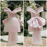 Elegant A line V Neckline Satin Short Birthday Outfits Pink Homecoming Dress HZ1024