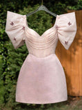 Vintage A line Light Pink Sequin Birthday Outfits Homecoming Dress HZ1024
