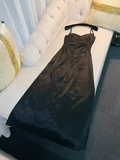 Simple A Line Straps Black Homecoming Dress 21st Birthday Outfit HZ1024