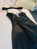Simple A Line Straps Black Homecoming Dress 21st Birthday Outfit HZ1024