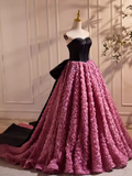 Fairytale A Line Sweetheart Sleeveless Lace Long Prom Dress HZ1024