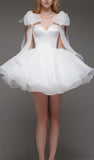 Simple Straps Sleeveless A line Satin Homecoming Dress HZ1024