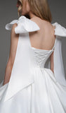 Simple Straps Sleeveless A line Satin Homecoming Dress HZ1024