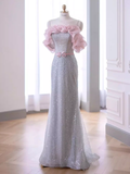 Mermaid Strapless Sequin Long Prom Dress HZ1024