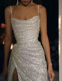 Vintage Mermaid / Trumpet Wedding Dresses Glittering Dress Wedding Guest Dress HZ1024